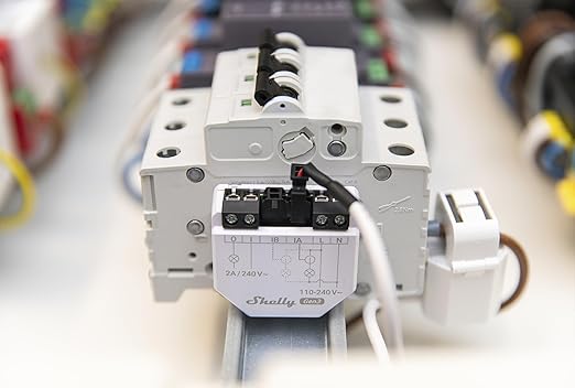 Shelly EM Gen3 + 50A Clamp | WiFi-Operated Smart Energy Meter and Contactor Control Relay Switch | Automation | Compatible with Alexa, Home Assistant & Google Home | iOS Android App | No Hub Required