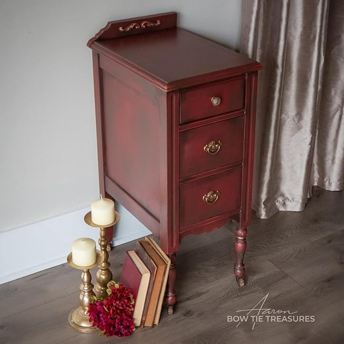 Dixie Belle Paint Company Chalk Finish Furniture Paint - Muscadine Wine (4oz) - Matte Red Wine Chic Chalk Mineral DIY Furniture Paint