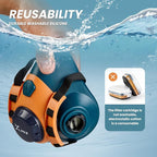 XPRO Reusable Silicone Half Face Respirator Mask with Filters - Gas Mask for Welding, Woodworking, Spray Paint, Dust, Chemical & Pollen Protection