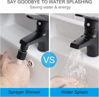 Hibbent NSF/ANSI/CAN 61 Certified Kitchen Faucet Aerator, CUPC Certification 360-degree Swivel Sprayer 2 Water Flow Sprayer Modes Faucet Extender-55/64Inch-27UNS Female Thread, Matte Black