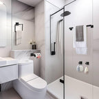 TNOMS Matte Black 10 Pieces Bathroom Hardware Accessories Set Towel Bar Set Towel Holder Racks Set for Bathroom,SUS304 Stainless Steel,Wall Mounted 16-Inch