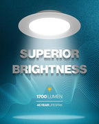 Sunco 24 Pack 6 Inch LED Recessed Light Retrofit, Can Lights for Ceiling, 1700 LM High Brightness, Selectable CCT 2700K/3000K/4000K/5000K/6000K, 17W=120W, Dimmable, Baffle Trim, Damp Rated UL