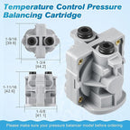 Dreyoo 2 Pieces Pressure Balancing Cartridge and Valve Stem Assembly, Compatible with 971-2500 and 974-2910, Compatible with Pfister 0X8/JX8/VB8/JV8 Deep Casting Valve, for Single Handle Tub/Shower