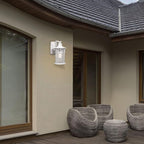 Darkaway Outdoor Porch Lights Wall Mount, Outdoor Light Fixtures Sconces Wall Lighting with Seeded Glass Waterproof Exterior Lights for Patio Yard House Hallway Doorway Garage(2 Pack, White)