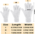 Patelai 3 Pairs Microfiber Plant Dusting Gloves Leaf Cleaning Gloves for Indoor Plants, Blinds, Furniture, House(Large,White)