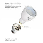 E26 to GU10 Adapter Edison Screw Socket to GU10 Bayonet Base Adapter, Ceramic Socket Converters for LED Bulb, LED Spot Light, 10W - 6 Pack