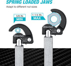 DURATECH Telescoping Basin Wrench, Sink Wrench, Adjustable 3/8'' to 1-1/4'' Capacity Jaw with 10" to 17" Extendable Handle, for Tight Space