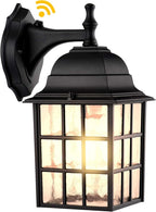 Dusk to Dawn Outdoor Wall Light Fixtures - Sensor Porch Lights, Exterior Wall Sconce, Anti-Rust, Waterproof, Garage & Doorway Lights