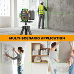 Alloyman Laser Level 360 Self Leveling with Tripod, 16 Lines Green Laser 4x360° Lazer Leveler Tool, 4D Laser Level for Picture Hanging and Construction, Includes Strong Magnetic Bracket