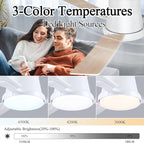 42 Inch Ceiling Fans with Lights and Remote,White Low Profile Ceiling Fan with Light,Flush Mount,Reversible,6 Speeds,3CCT Dimmable,for Bedroom,Living Room,Indoor Patio