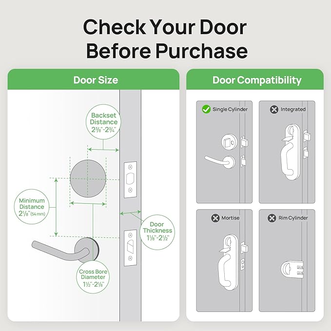 Anona Holo Wi-Fi Smart Lock with Keypad, Keyless Entry Deadbolt Door Lock with App Remote Control, AutoLock & Anomaly Detection, Non-Destructive Installation, Supports Alexa, Apple Home