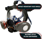 Parcil Distribution Gas Mask Survival Nuclear and Chemical Full Face Respirator - Organic Vapor & Particulate - CE Tested