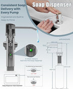 Kitchen Faucet with LED Light, Chrome Faucet with Soap Dispenser, Faucet for Kitchen Sink, Single Handle Stainless Steel Kitchen Sink Faucets with Pull Down Sprayer, Camper Farmhouse RV