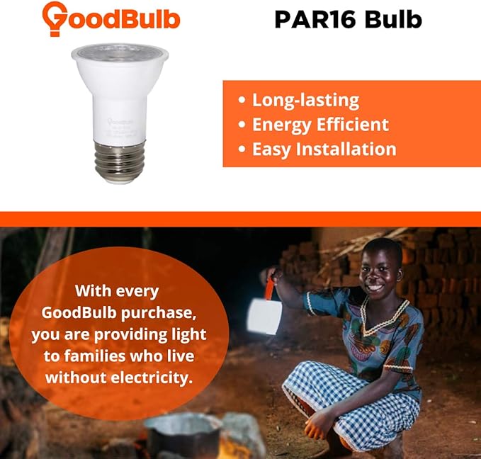GoodBulb 6.5-Watt LED PAR16 Shape Light Bulbs (40 Watt Equivalent) E26 Medium Base | Soft White Light Color 3000K | EcoSmart Lights | High Output 500 Lumens (Pack of 4 Bulbs)