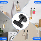Matte Black Bathroom Accessories Set,10-Piece Bathroom Hardware Set,SUS304 Stainless Steel Towel Bar Set-Wall Mounted Towel Bar,Towel Holder-23.6 Inch