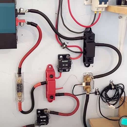 GLOSO Circuit Breaker Car Truck RV Automotive Marine Boat E91 Auto Reset 200A Extended Surfacce Mount Waterproof IP67 Automotive Truck Hi-Amp (3/8" Stud, 200A)