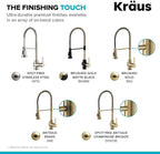 KRAUS Britt Commercial Style Kitchen Faucet in Spot Free Antique Champagne Bronze, KPF-1690SFACB