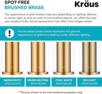KRAUS Oletto Single Handle Kitchen Bar Faucet in Brushed Brass, KPF-2822BB