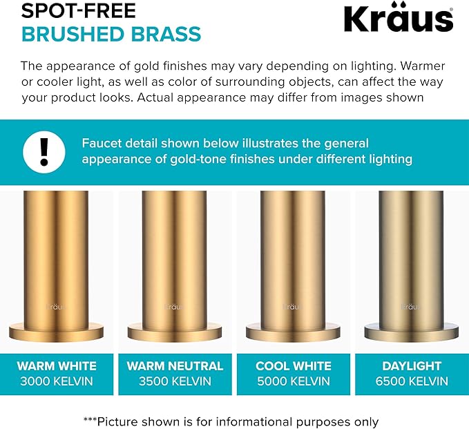 KRAUS Torak Pull Down Kitchen Faucet in Spot-Free Brushed Brass with Commercial Style Spring Spout, 2 Function Sprayer, Pre-Attached Water Lines, and Mounting Hardware, KPF-2635SFBB