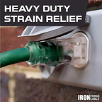 Iron Forge Cable 50 Foot Outdoor Extension Cord,12/3 SJTW Heavy Duty Green Extension Cable with 3 Prong 50 ft, Weatherproof Cord for Major Appliances, Landscaping, Gardens & Outdoor Lights Decoration