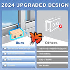 Sliding Window Locks - Adjustable Aluminum Security Locks for Horizontal & Vertical Windows (2 Sets Gold)