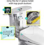 R&T 3-Inch Toilet Flush Valve Replacement Kit with Push Button, Tank to Bowl Gasket with SUS304 Bolts, Toilet Repair Kit Inside Tank for 2-piece Toilet A2475M