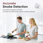 Smoke Detector 10 Year Battery, Smoke Fire Alarm with Photoelectric Sensor, Easy to Install with Magnetic Mount, Smoke Detectors with Silence Button & LED Lights for Home, 1 Pack