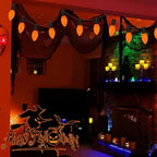 C7 Orange Light Bulbs- 25 Pack Vintage Ceramic Orange Light Replacement Bulbs for Halloween Christmas Lights Night Light Chandelier Fall Holiday Decor, E12 Candelabra Base, 5 Watts