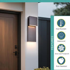 Outdoor Wall Lights Modern Exterior Lighting Fixtures, 3000K Integrated LED, Wall Sconce Lighting 2 Packs, Bronze Outside Wall Mount Lights for House Front Door Porch Garage Patio