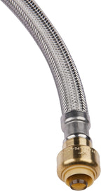 EFIELD 12-inch Flexible Connector Push-fit 3/4 inch x 3/4 inch FIP, Push-to-Connect Braided Stainless Steel Water Heater Hose (12 Inch Length),(HOSE027)