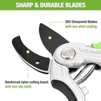 WORKPRO Garden Anvil Pruning Shears, 8" Pruning Scissors Heavy Duty with Ergonomically Design Handle, Labor-Saving Garden Clippers Hand Tools for Thick Dry branches and Dead Plants