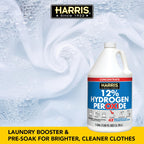 HARRIS 12% Concentrated Hydrogen Peroxide, 128oz, for Kitchen, Bath, Laundry, Home and Garden with Easy Fill Funnel