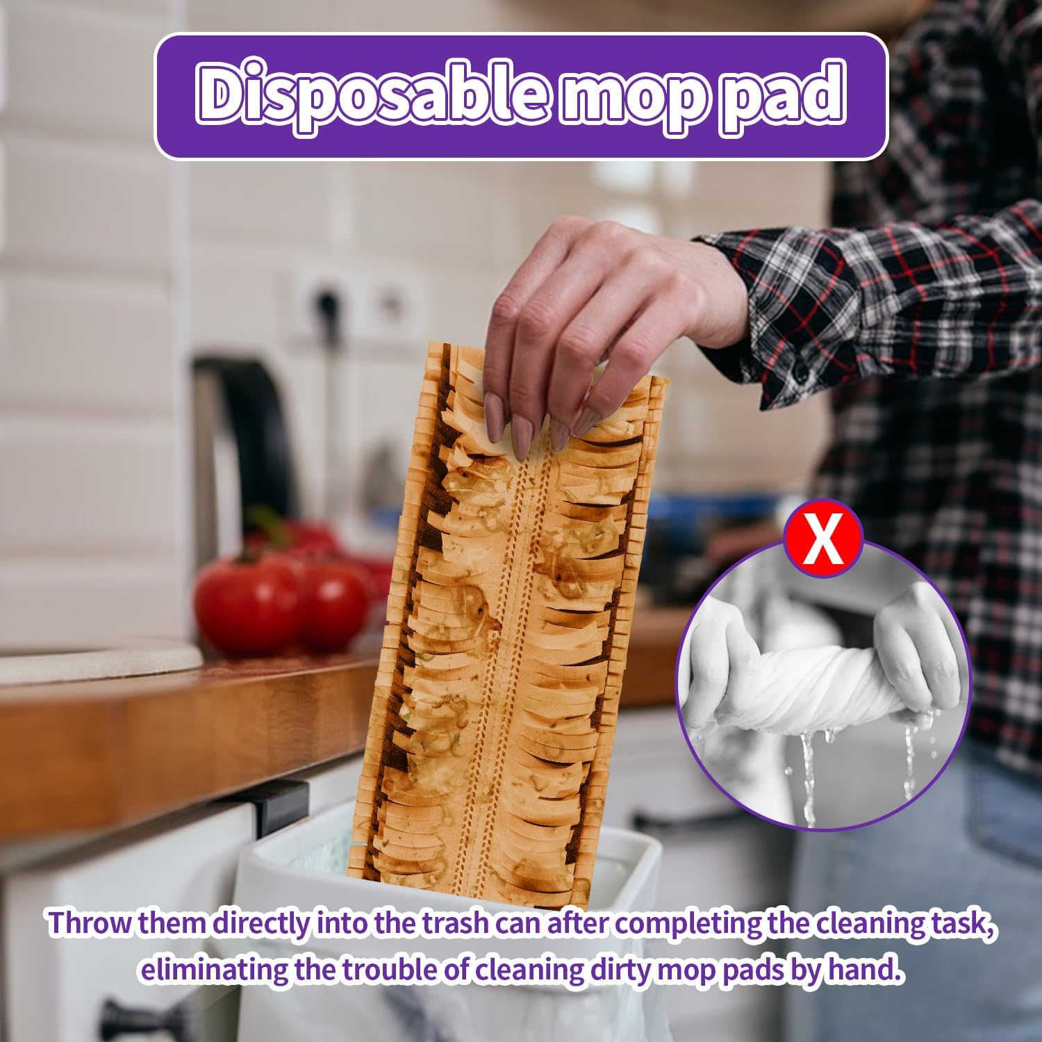 10 Pack Disposable Power Mop Pads for Swiffer Power Mop Pads, Compatible with Swiffer Power Mop Refills, Unscented Spray Replacement Floor Cleaning Refills for urface/Hardwood Floor Cleaning