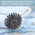 Patelai 12 Pack Kitchen Scrub Dish Brush with Long Handle Dish Scrubber with Stiff Bristles Scrub Brushes for Kitchen Dishes Washing Tools, Pots, Pans and Sink Cleaning (Celadon)