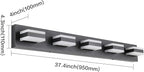 SOLFART Black 5 Light Bathroom Vanity Lights Over Mirror LED Modern Vanity Lights for Bathroom 5 Lights