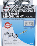 Danco (39619 Bathtub and Shower 3-Handle Remodel/Rebuild Trim Kit for Price Pfister Verve Faucets, Includes 12H-2H, 12H-2C, 12H-18D Stems, Knob Handles in Chrome, (Pack of 12)