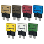 Auto Reset ATC/ATO Multipack 5A, 7.5A, 10A, 15A, 20A, 25A, 30A Circuit Breaker Fuse for Automotive Marine RV Car Truck Audio Battery Protection Automatic Reset | Low Profile (Multi Pack)