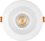 Maxxima 4 in. Ultra-Thin Recessed Anti-Glare LED Downlight Canless IC Rated 1200 Lumens 5 Color Temperature Selectable 2700K/3000K/3500K/4000K/5000K Dimmable White Trim, 90 CRI, Junction Box Included