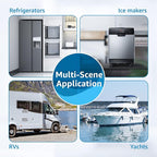 AQUA CREST 5 Years Capacity -Inline Water Filter for Refrigerator with 1/4-Inch Direct Connect Fittings, Idea for Ice Maker, RV, Refrigerator, RO System, In Line Water Line Filter, Reduces PFAS/PFOA