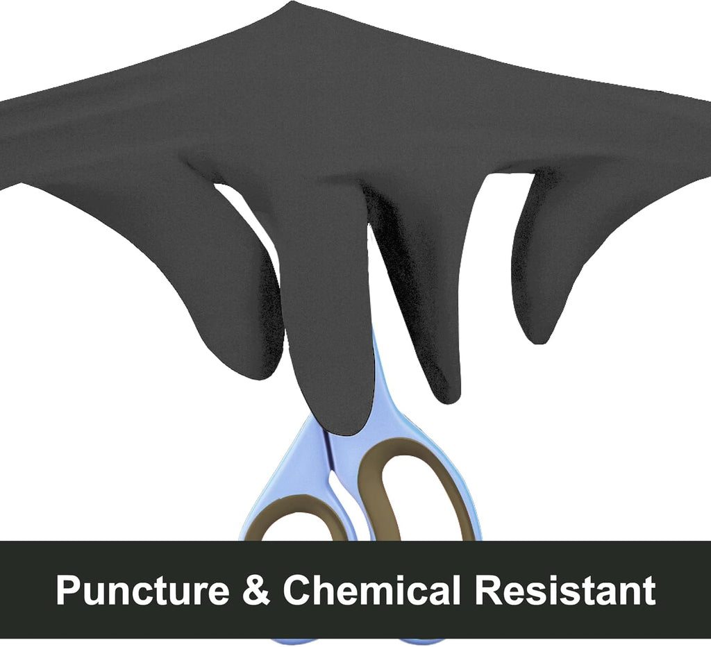 GLOVEWORKS Black Nitrile Gloves Disposable Latex Free, 5 Mil Industrial, For Mechanic, Cleaning, Cooking, Kitchen, Food Grade