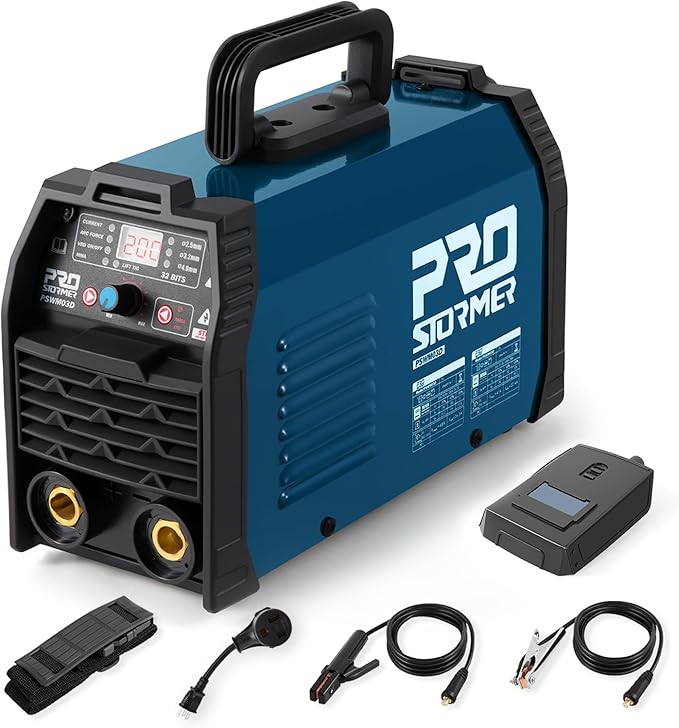 200A ARC Welding Machine, 110V/220V Dual Voltage Welder, IGBT Stick MMA Welder LED Display with Electrode Holder Work Clamp