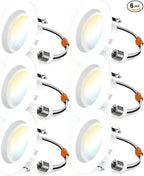 Sunco 6 Pack 4 Inch LED Recessed Lights, Retrofit Can Lighting, 660 LM, 11W (40W Equivalent), Selectable CCT 2700K/3000K/3500K/4000K/5000K, Dimmable, Baffle Trim, Replacement Conversion Kit UL