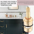 Faucet Cartridge Replacement Parts Compatible with Danze DA507071W, Round Ceramic Disc Cartridge Kitchen Faucet Stem Replacement Parts (DA507071W Hot)