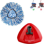 BonusLife 1 Pack Mop Refills and 1 Mop Head Base Part for O-Ceda RinseClean Spin Mop Refill 2-Tank System Only Easy Cleaning Microfiber Replacement