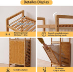 Laundry Hamper with 3 Tier Shelves & Tilt Out Basket, Laundry Baskets Organizer Hampers Bathroom Storage Shelf for Laundry Room, Bathroom, Guest Room (3-Tier Small)