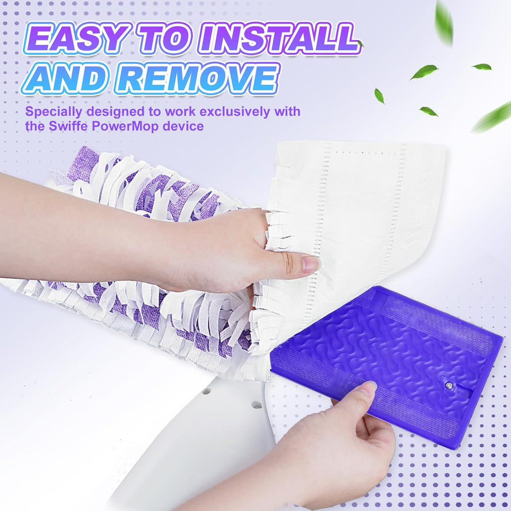 Power Mop Pads Compatible with Swiffer Power Mop, Disposable Power Mop Refills, PowerMop Wood Mopping Pad Refills for Floor Cleaning, 10 Count