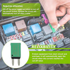 30A DC 12V-14V Auto Reset Circuit Breaker ATM Low Profile T1 Mini Blade Fuses Breakers for Car Trucks Marine Boat RV Solar and More,2 Pack