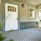 MICSIU Textured Black Outdoor Wall Sconce 2 Pack, Waterproof Exterior Wall Lighting Fixtures with Clear Seedy Glass, 10" Outside Lights for House Front, Porch, Patio, Backyard