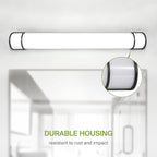 ASD LED 48" Vanity Flush Mount Light Fixture, Linear Bathroom Lighting Bar | 3CCT, Dimmable, Energy Star, ETL Listed | 35W 3200LM 3000-5000K 120V | Long Bath Wall Sconce Over Mirror | Black, 2 Pack