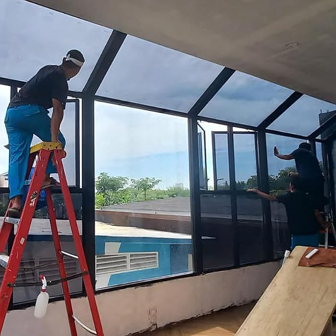 Window Screen Replacement Kit 57.8 Inch X 66 Feet Durable High Hardness Nanofibers Roll Screen Mesh Window Screen Repair Kit Black for Any Door and Window